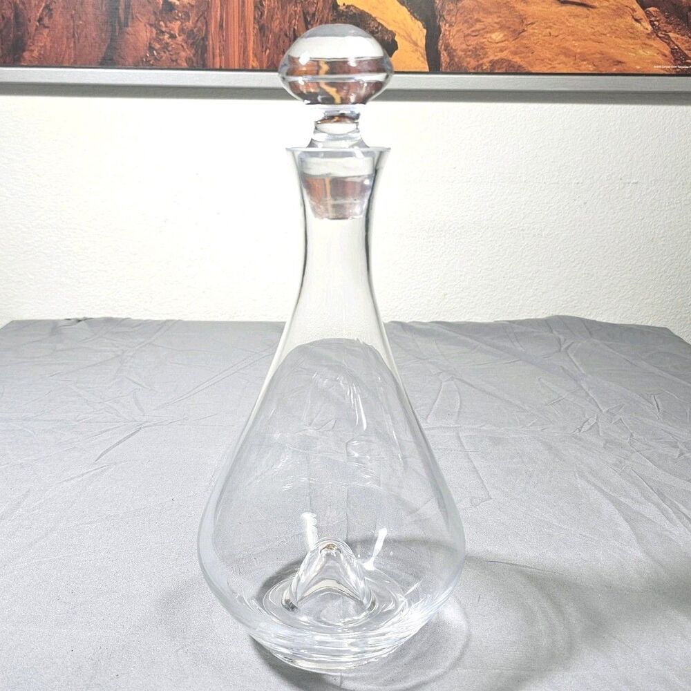 MINT PRISTINE VTG Val Saint Lambert Crystal Gevaert 10" Teardrop Cordial
